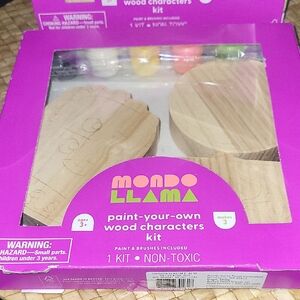 1: Mondo Llama Paint-Your-Own Wood Characters Kit - Purple